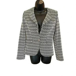 CARLETTA BY PACKA Faux Zipper Blazer - size 40